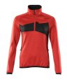 Mascot Dames Fleece Werktrui Accelerate 18053-316 signaalrood-zwart